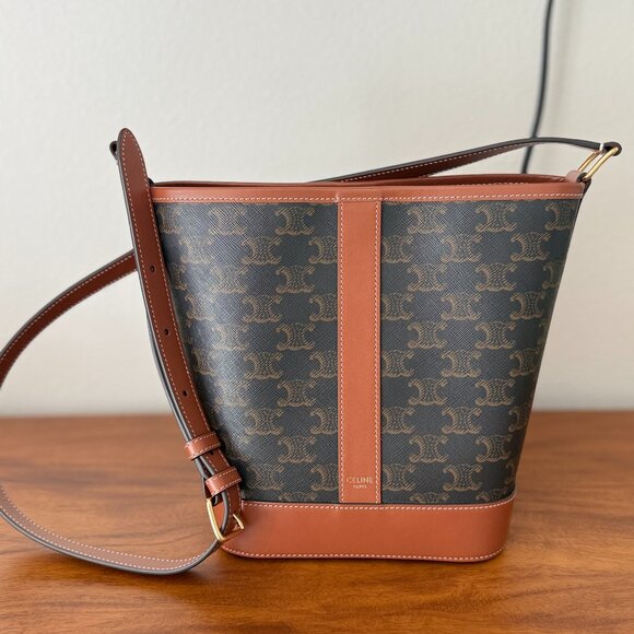 Celine Small Triomphe Bucket Bag - Picture 1 of 6